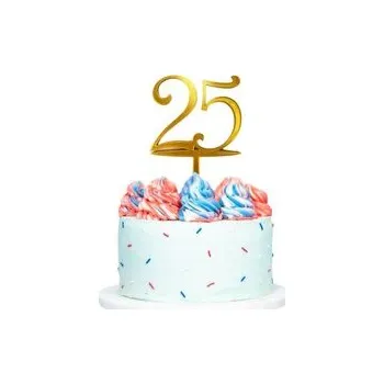 Dortová svíčka Číslo 25 Fialová