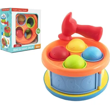 Hračka Teddies Zatloukačka/Bubínek 17cm 2v1