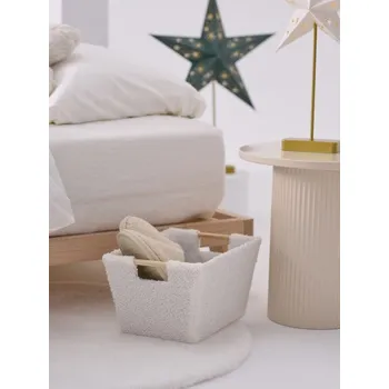 Úložný box Sinsay - Úložný koš s bouclé povrchem - bílá - 653FM-00X - 653FM-00X-ONE