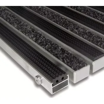 Rohožka Hliníková textilní gumová čistící vnitřní vstupní rohož Alu Standard - 80 x 120 x 2,2 cm