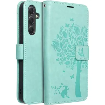 Pouzdro na mobilní telefon ForCell MEZZO Book pouzdro pro Samsung Galaxy A17 zelený strom