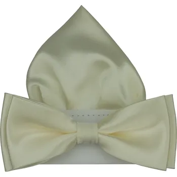 Motýlek Šampaň pánský motýlek lesklý s kapesníčkem