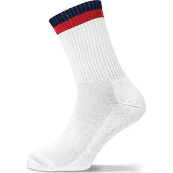 Pánské ponožky Mr. Socks Unisex sportovní ponožky L05006 White-Navy_Red 42/46