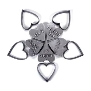 Dětské razítko 4+1 Akční valentýnský set razítek s vykrajovátky č.2