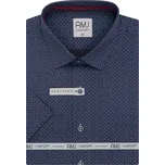 Košile AMJ Slim fit s krátkým rukávem - modrá s červenými detaily velikost: 40