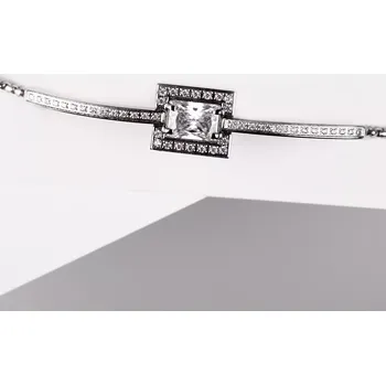 Náramek Lumora W Steel - náramek z chirurgické oceli se zirkony