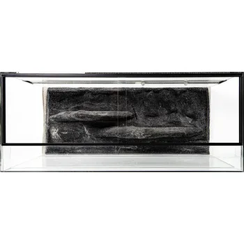Teraristika Skleněné terárium 150x50x50 s 3D pozadím 3D pozadí: Černé s výstupkem