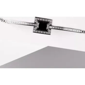 Náramek Lumora BL Steel - náramek z chirurgické oceli se zirkony