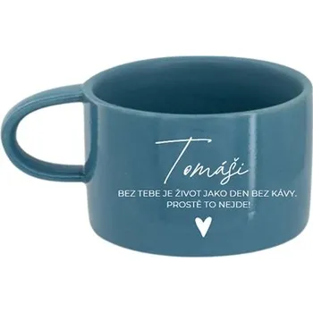 Modrý hrneček "Bez tebe to nejde"
