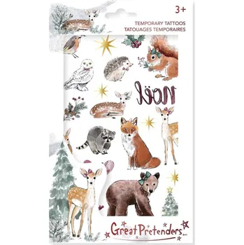 Odstranitelné tetování Tetovačky pro děti lesní zvířátka Great Pretenders - Woodland animals