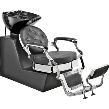 Kadeřnické křeslo Weelko Kadeřnický mycí box RANCH SILVER