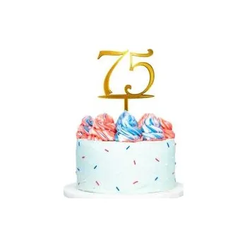 Dortová svíčka Číslo 75 Fialová