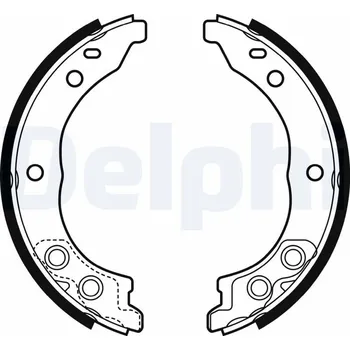 Brzdová čelist Sada brzdových čelistí, parkovací brzda DELPHI LS1962