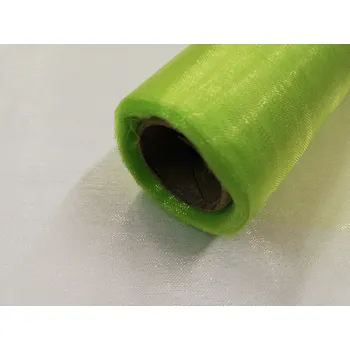 Organza šíře 16 cm - 102 - světle zelená - od 1m