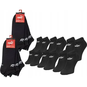 Pánské ponožky Ponožky pánské Puma kotníkové ponožky černé 35-38 3 ks