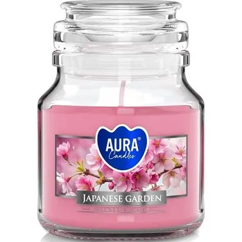 Svíčka Vonná svíčka ve skle s víčkem Japonská zahrada snd71-476 Aura