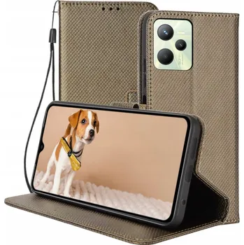 Pouzdro na mobilní telefon Pouzdro s klopou MBM pro realme Narzo 50A Prime, hnědé