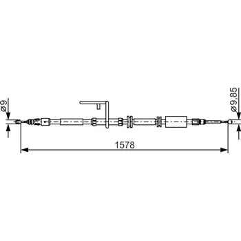 Lanko parkovací brzdy Brzdové Lanko - Levé; Parkovací Brzda BOSCH (1987482314)