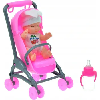Panenka Mini panenka miminko + kočárek Madej 12,5 cm