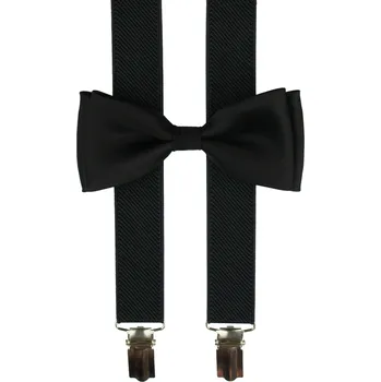 Kšandy Černé pánské kšandy s motýlkem