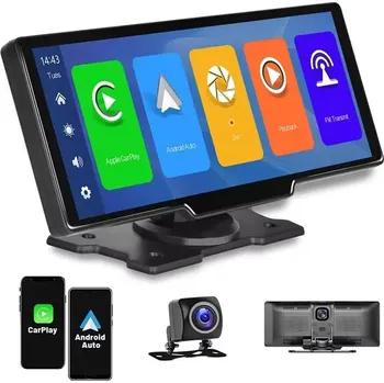 Couvací kamera Parkovací set A3073, 9,3" HD mutimediální displej s přední kamerou + 1x zadní kamera - Android Auto/CarPlay