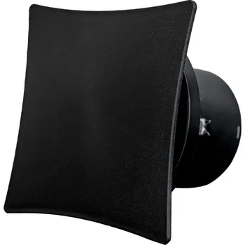 Vzduchotechnika MakTrade MakTrade, 100-K Mistral ventilátor koupelnový s klapkou 8 W, černé matné sklo