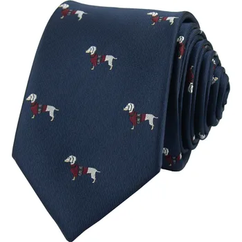 Kravata Tmavě modrá pánská kravata PES