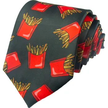 Kravata Černá pánská kravata HRANOLKY
