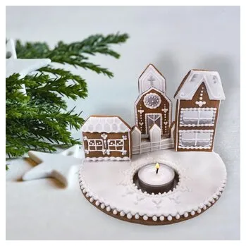 Vykrajovátko Sada na adventní městečko s otvorem pro svíčku vykrajovátka/formičky