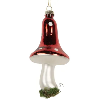 Vánoční ozdoba Clayre & Eef - Skleněná vánoční ozdoba MUSHROOM 6GL5287
