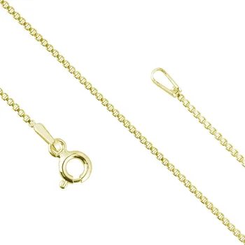 Řetízek Pozlacený stříbrný řetízek "KOSTKA" 30014 Vyberte délku řetízku: 38 cm