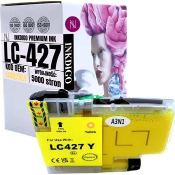 Žlutá inkoustová kazeta Inkdigo pro tiskárny Brother