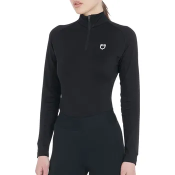 Tričko s dlouhým rukávem Equestro Barva: Černobílá, Velikost: M