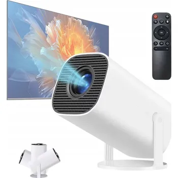 Projekční technika LED PROJEKTOR KONZOLA ANDROID PŘENOSNÝ 2 PADY HRY DÁLKOVÉ OVLÁDÁNÍ WIFI USB