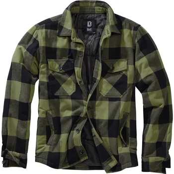 Pánská košile BRANDIT Košile LUMBERJACKET dlouhý rukáv flanel ČERNO/ZELENÁ velikost: 4XL + Doprava zdarma na další nákup