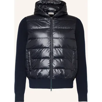 Pánský svetr Moncler Pánská Péřová Bunda Ze Směsi Materiálů, tmavě modrá, XXL