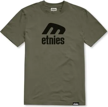 Etnies pánské triko Icon E Ss Tee Military | Zelená | Velikost L