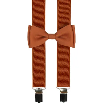 Kšandy Cihlové dětské kšandy s motýlkem