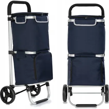 Kabelka Termo nákupní vozík s velkou skládací taškou 51L na kolečkách, robustní