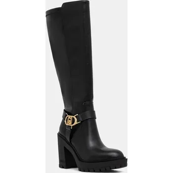 Dámské kozačky Kozačky Liu Jo RUBY 08 dámské, černá barva, na podpatku, lehce zateplené, SF5077PX18222222 99X, EUR 40