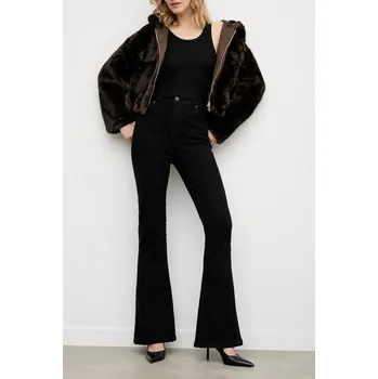 Dámské džíny Džíny Answear.LAB dámské, high waist lab1.eyt.tos černá 99X, vel. XL