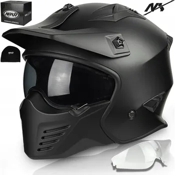 Helma na motorku Motocyklová přilba NAXA S27 X s odnímatelnou bradou, velikost M