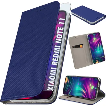 Pouzdro na mobilní telefon Flipové pouzdro pro Xiaomi Redmi Note 11 + Sklo 9H - Pouzdro