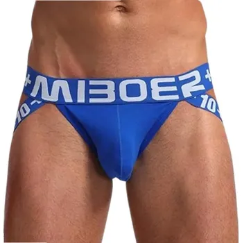 Slipy Pánské otevřené slipy MIBOER Pro Mládež Jockstrapy pro sportovce - L