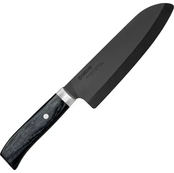 Kyocera kuchařský nůž Santoku JPN-160NBK 16cm Nůž, keramický, Santoku, černá čepel, 16cm, dřevěná rukojeť, černý JPN-160NBK