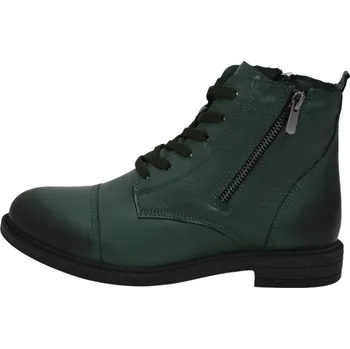 Dámská zimní obuv Obuv dámská kožená IBERIUS 07001 zelená (Dámská kotníková kožená obuv)