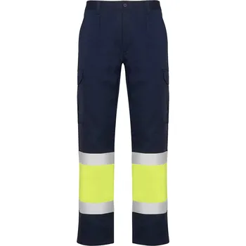 ROLY Pánské reflexní kalhoty Naos Velikost: 40, Barva: námořnická modrá/svítivě žlutá (55221)
