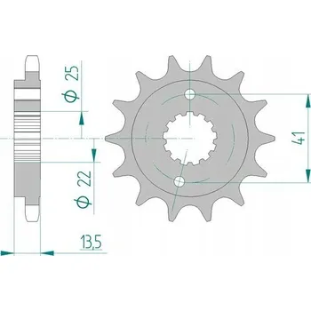 Nářadí na motocykly 20507-15 PŘEDNÍ HNACÍ ROZETA MOTO. OCELOVÁ AFAM