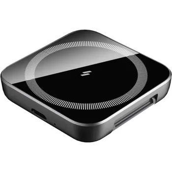 N4 2v1 bezdrátová MagSafe nabíječka pro iPhone / Apple Watch / AirPods - 15W - černá