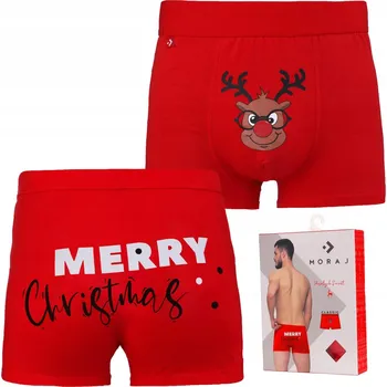 Pánské spodní prádlo Pánské vánoční boxerky pohodlné Dárek Bavlna MORAJ 1 Ks. L